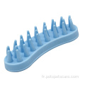 Brosse de bain de massage pour chats pour animaux de compagnie en caoutchouc doux